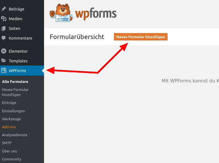 WP Forms - Kontaktformular (Schritt 2)